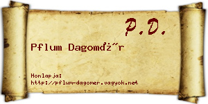 Pflum Dagomér névjegykártya